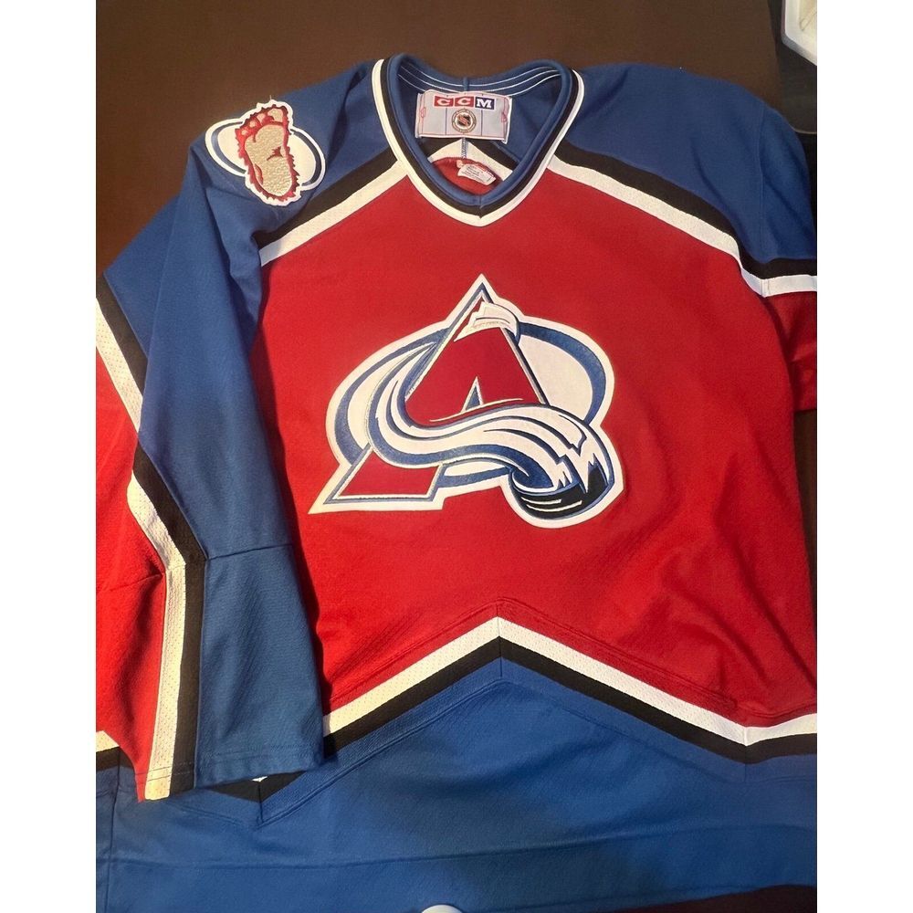 Jersey 90's vintage avalanche center ice NHL hockey jersey